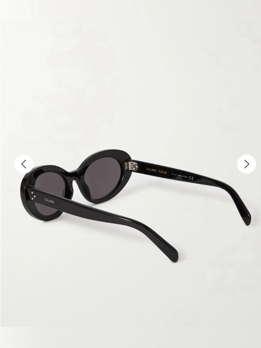CELINE EYEWEAR Oval-frame acetate sunglasses